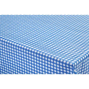 Tafelzeil/tafelkleed boeren ruit blauw/wit 140 x 250 cm - Tafelzeilen