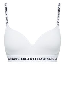 Karl Lagerfeld soutien-gorge à bande logo - Blanc