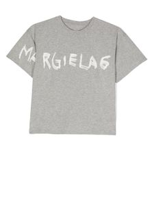 MM6 Maison Margiela Kids t-shirt à logo graffiti imprimé - Gris