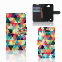 LG K4 Telefoon Hoesje Geruit - thumbnail