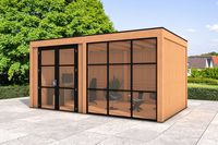 Tuinkantoor Bonaire 500x300 cm - incl. isolatie en binnenvloer- Plat dak- - YARD Outdoor - Van Kooten