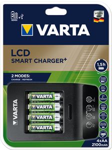 Varta LCD Smart Charger+ incl. 4 accu's 2100 mAh AA