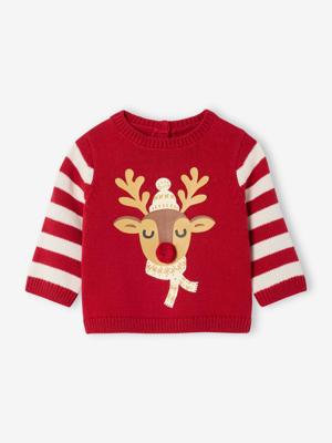 Kersttrui voor babyjongens met rendiermotief rood Kersttrui voor babyjongens met rendiermotief rood
