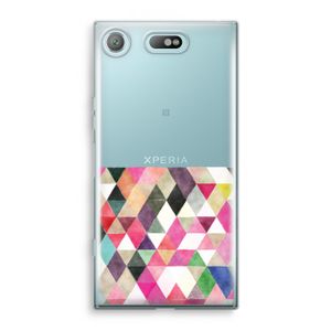 Gekleurde driehoekjes: Sony Xperia XZ1 Compact Transparant Hoesje