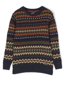 Barbour Kids pull Case en maille Fair Isle - Bleu