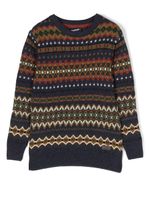 Barbour Kids pull Case en maille Fair Isle - Bleu - thumbnail