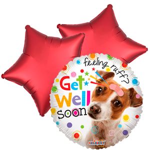 Ballonboeket Get well soon! (Doggy)