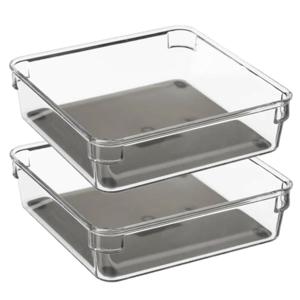 Keuken lade organizer bakje - Set van 8x stuks - 1-vaks - Tidy Smart serie - kunststof - 16 x 16 x 4