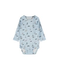 NAME IT BABY romper met all over print lichtblauw - thumbnail