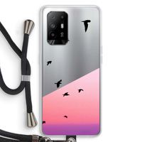 Fly away: Oppo A95 5G Transparant Hoesje met koord