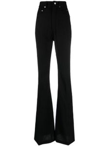 Rick Owens pantalon évasé à taille haute - Noir