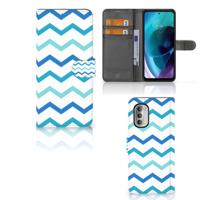 Motorola Moto G51 5G | Telefoon Hoesje | Zigzag Blauw