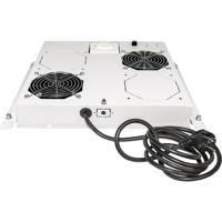 Intellinet 712781 19 inch 2 x Ventilator voor patchkast 1 HE Grijs - thumbnail