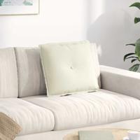 VidaXL Rugkussen crème 50 x 45 cm cordstof