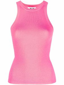 MSGM débardeur en maille nervurée - Rose
