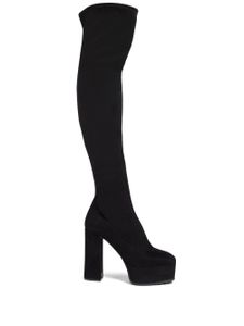Giuseppe Zanotti bottes Morgana 120 mm en daim - Noir