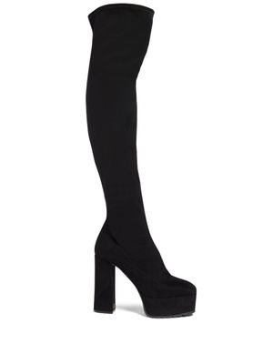 Giuseppe Zanotti bottes Morgana 120 mm en daim - Noir