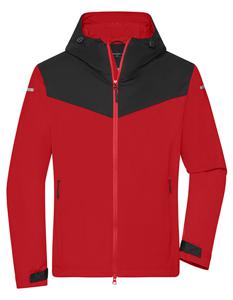 James & Nicholson JN1180 Men´s Allweather Jacket - /Light-Red/Black/Light-Red - S