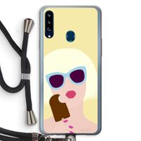 Ice cream: Samsung Galaxy A20s Transparant Hoesje met koord