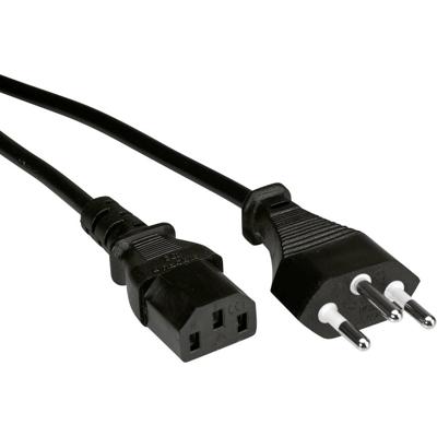 VALUE voedingskabel (CH), zwart, 1,8 m