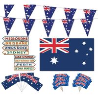 Australische vlag decoraties versiering pakket XL   - - thumbnail