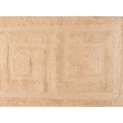 Badmat/badkamerkleed creme beige 80 x 50 cm rechthoekig