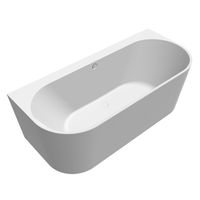 Villeroy & Boch Oberon 2.0 halfvrijstaand bad - 180x80cm - Quaryl - incl. afvoer-/overloopcombinatie in chroom en wit - mat wit ubq180obr9cd00v-rw Villeroy & Boch Oberon 2.0 halfvrijstaand bad - 180x80cm - Quaryl - incl. afvoer-/overloopcombinatie in chroom en wit - mat wit ubq180obr9cd00v-rw