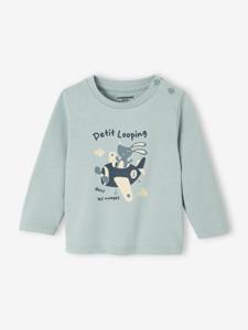 Decoratief T-shirt babyjongen ijsblauw