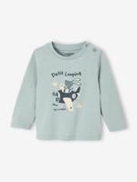 Decoratief T-shirt babyjongen ijsblauw