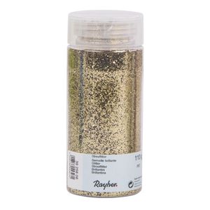 1x Potje hobby materiaal strooi glitters goud 110 gram   -