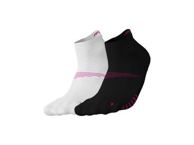 CRIVIT 2 Paar sportsokken (wit/zwart/roze, 35-38)