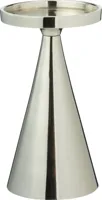 Kandelaar aluminium stompkaars 10x17cm zilver Kandelaar aluminium stompkaars 10x17cm zilver