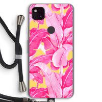 Pink Banana: Pixel 4a 5G Transparant Hoesje met koord