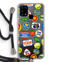 Fruitsticker: Samsung Galaxy M31 Transparant Hoesje met koord
