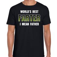 Worlds best farter - I mean father - vaderdag cadeau - fun t-shirt - zwart - voor heren