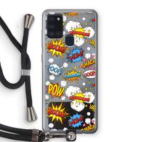 Pow Smack: Samsung Galaxy A21s Transparant Hoesje met koord