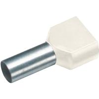 Cimco 18 2452 Dubbele adereindhulzen 10 mm² Deels geïsoleerd Ivoor 100 stuk(s)