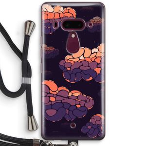 Patroon Wolken: HTC U12+ Transparant Hoesje met koord
