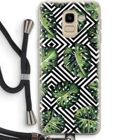 Geometrische jungle: Samsung Galaxy J6 (2018) Transparant Hoesje met koord