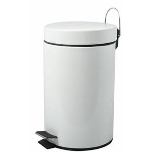 MSV badkamer|toilet pedaalemmer - wit - 12 liter - 25 x 40 cm