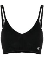 Calvin Klein Jeans brassière à logo brodé - Noir