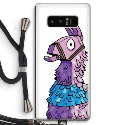 Lama: Samsung Galaxy Note 8 Transparant Hoesje met koord