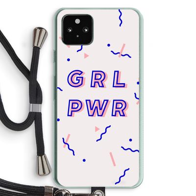 GRL PWR: Pixel 5a 5G Transparant Hoesje met koord