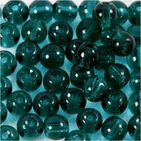 Creativ Company Glas kralen, d 4 mm, gatgrootte 1 mm, groen, 45 stuk/ 1 doos