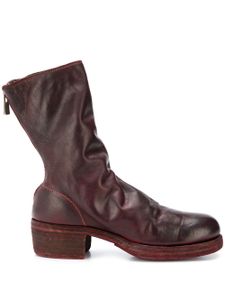 Guidi bottines à effet usé - Marron