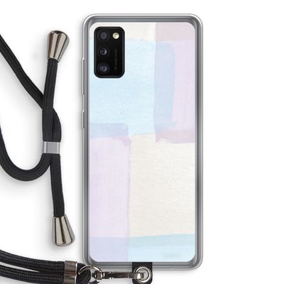 Square pastel: Samsung Galaxy A41 Transparant Hoesje met koord