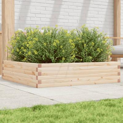 VidaXL Plantenbak 100x100x23 cm massief grenenhout