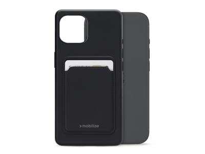 Mobilize Mobilize Rubber Gelly Card Case Apple iPhone 15 Matt Black