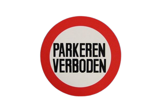 BORD ROND VERBODEN TE PARKEREN