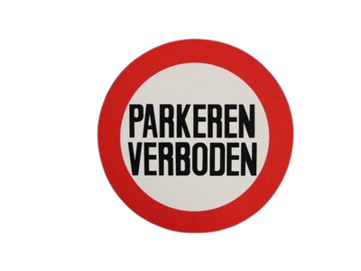 BORD ROND VERBODEN TE PARKEREN